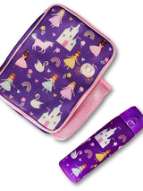 Ion8 Princess Lunch Bag with Leakproof Recyclon Water Bottle 500ml Lunch Storage Set