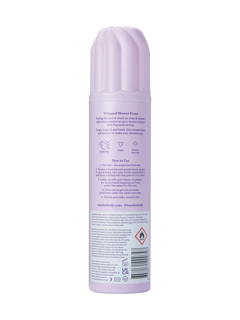 Sundae Passionfruit Pop Shower Foam 265ml (British brand)