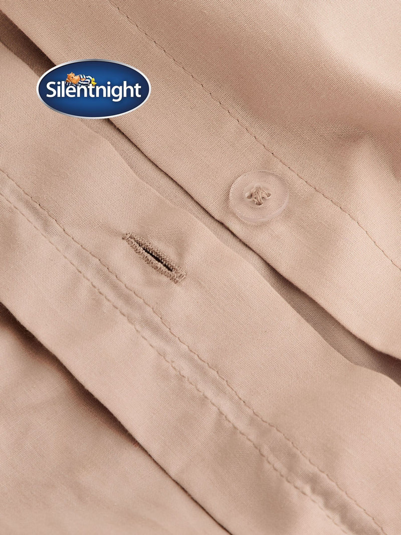 Silentnight Natural Cotton Rich T180 Washed Duvet Set (British brand)