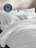 Silentnight White Cotton Rich Washed Duvet Set (British brand)