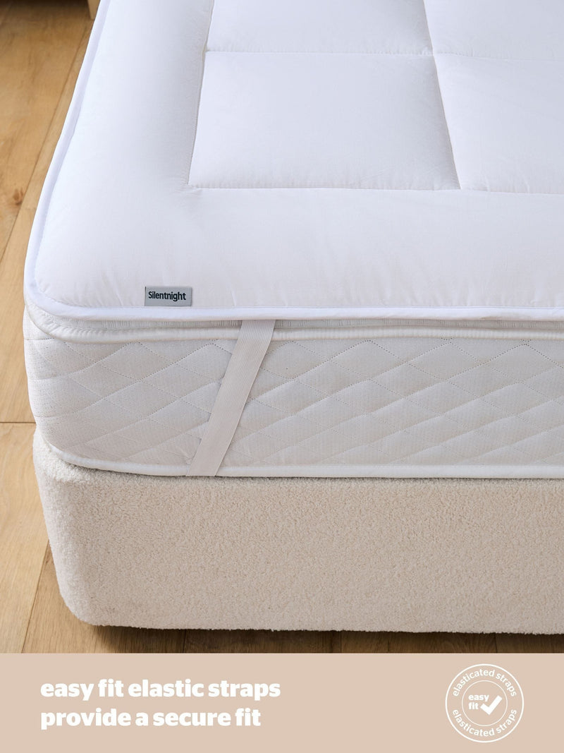 Silentnight white wool mattress topper (British brand)