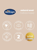 Silentnight white wool mattress topper (British brand)