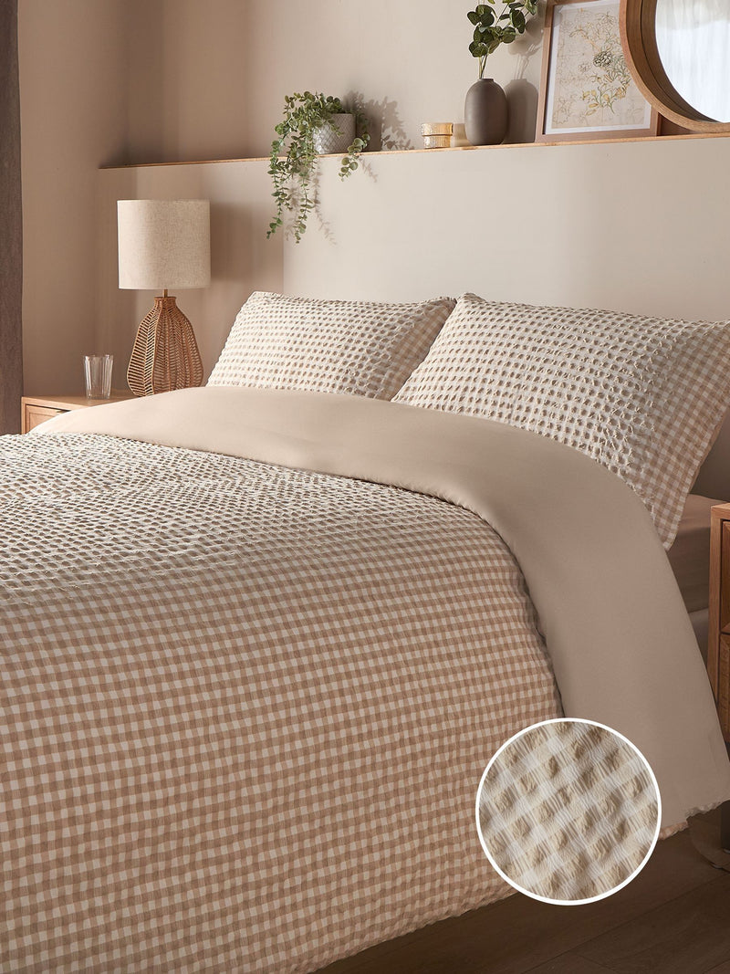 Silentnight Natural Supersoft Duvet Set Gingham
