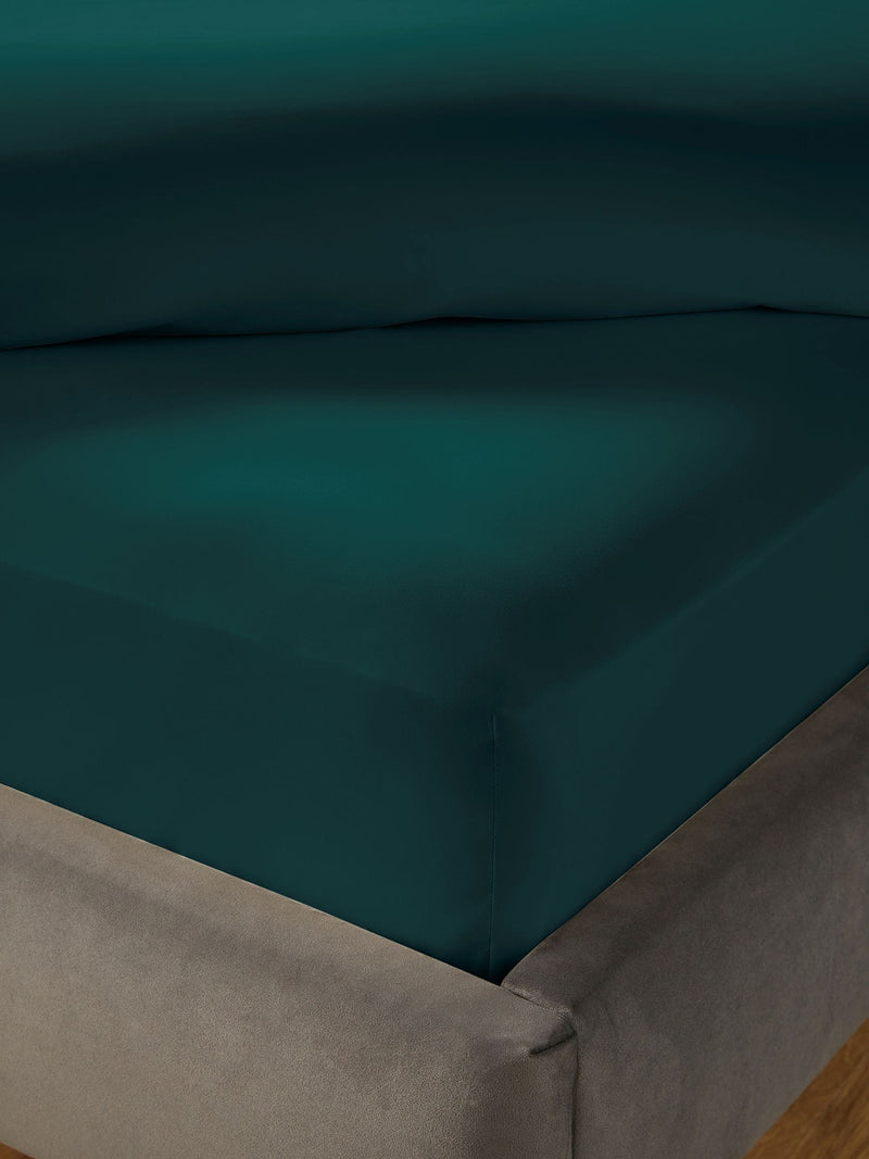 Silentnight Teal Cotton Extra Deep Fitted Sheet 40cm (British brand)