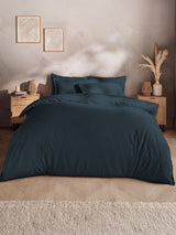 Silentnight Indigo Cotton Rich T180 Washed Duvet Set
