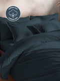 Silentnight Indigo Cotton Rich T180 Washed Duvet Set (British brand)