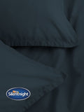 Silentnight Indigo Cotton Rich T180 Washed Duvet Set (British brand)