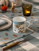 Sophie Allport Soft Teal Paws & Pumpkins Halloween Mug 425ml