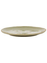 Gallery Home Set of 4 Olive Blair Beaded Ceramic Dinner Plates 28cm