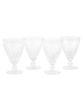 Gallery Home Set of 4 Clear Swirl Wine Glasses
