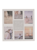Widdop White Amore Multi-Aperture Mr & Mrs Photo Frame 35.5x35x2cm