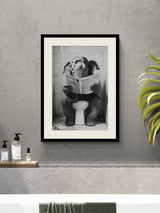 Artko Black Bathroom Elephant Framed Art