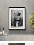 Artko black bathroom elephant framed art - British product