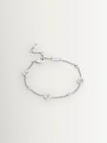 Coach silver tone signature tea rose strand bracelet - British product