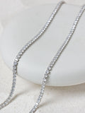 Jon Richard silver tone cubic zirconia round tennis bracelet 190.5mm, UK version