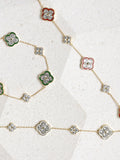 Jon Richard Gold Tone Pave Emerald Clover Bracelet