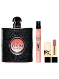 Yves Saint Laurent Black Opium Eau de Parfum 90ml and 10ml with Mini Rouge Pur Couture Nude Muse Lipstick Gift Set