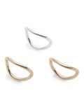 Lauren Ralph Lauren Gold Two Tone Sculptural 3 Ring Set