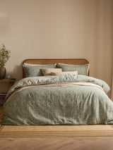 Yard Forest Perrie Leaf Muslin 100% Cotton Duvet Cover and Pillowcase Set