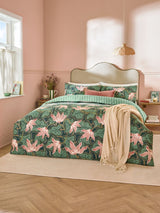 Wylder Juniper Green Luella Printed Reversible Duvet Cover and Pillowcase Set