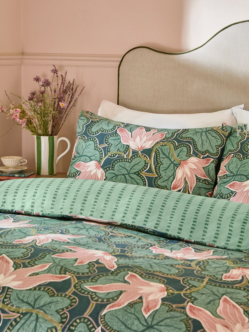 Wylder Juniper Green Luella duvet cover set (British brand)