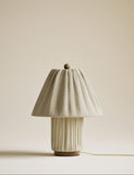 Soft Pleated Fabric Table Lamp (British brand)