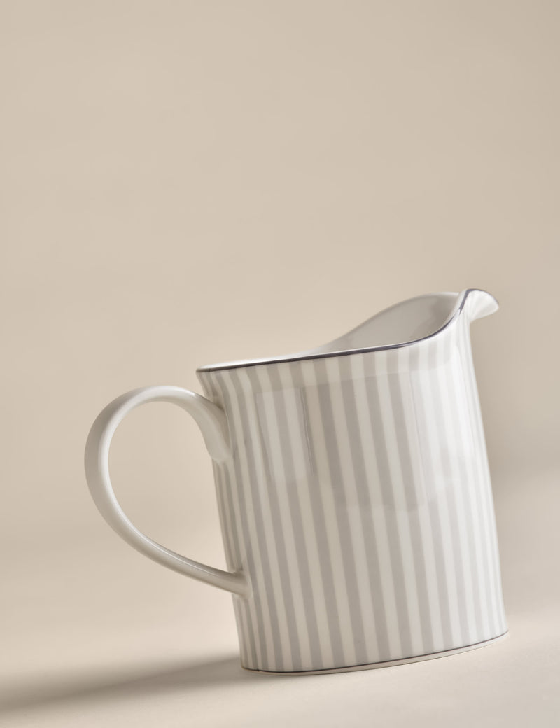 Hampton milk jug with gold-tone trim on china, UK version