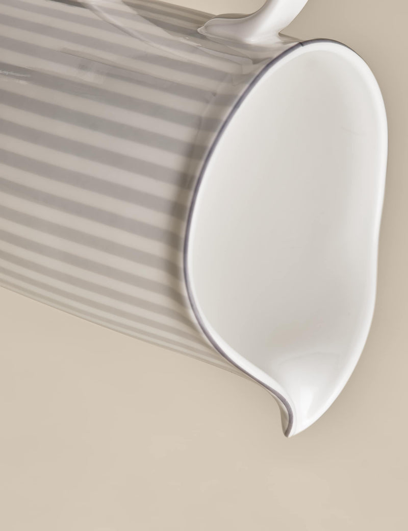 Hampton milk jug with gold-tone trim on china, UK version