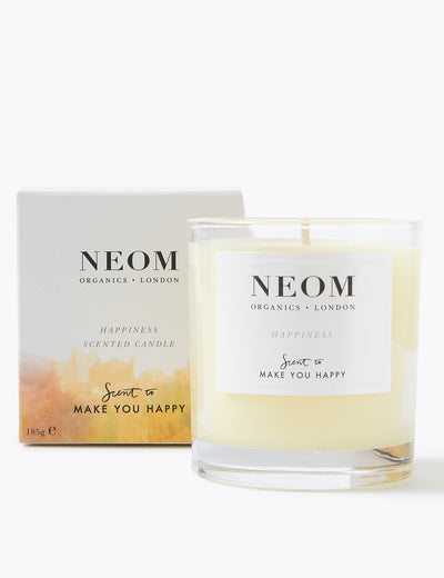 NEOM Happiness Candle (1 Wick) with Mandarin, Ylang Ylang and Chamomile Scent 185g