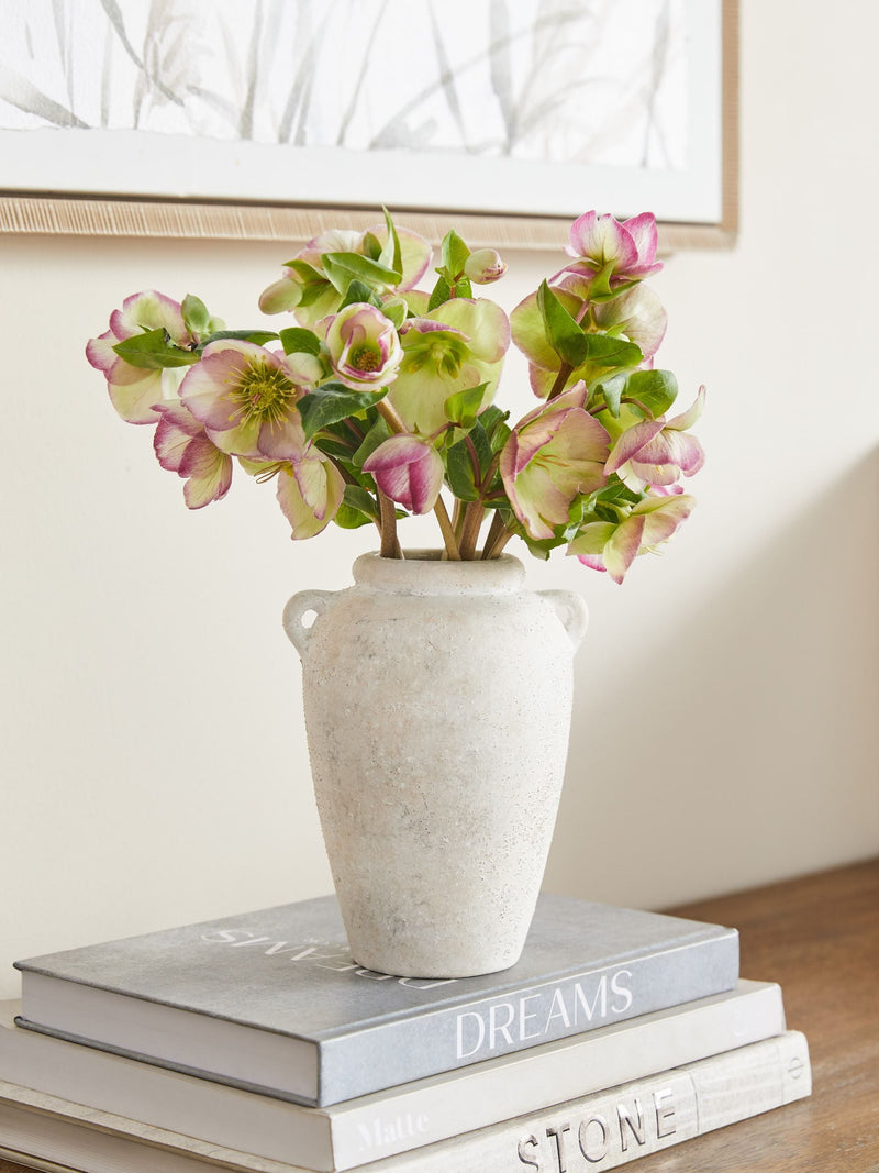Lydford small textured ceramic flower vase, imported from the UK