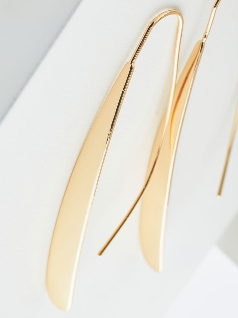 Gold Tone Pull Through Earrings