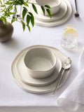 Mist White Lana 12 piece stoneware dinner set, imported from the UK