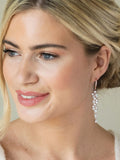 Ivory & Co rose gold Sandringham crystal cluster drop earrings, UK version