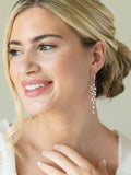 Ivory & Co rose gold Sandringham crystal cluster drop earrings, UK version