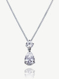 Ivory & Co silver imperial crystal teardrop pendant 1.8cm, UK version