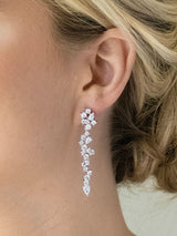 Ivory & Co Silver Islington Crystal Cluster Drop Earring