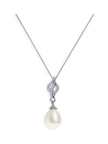 Ivory & Co Silver Lisbon Crystal And Pearl Romantic Pendant
