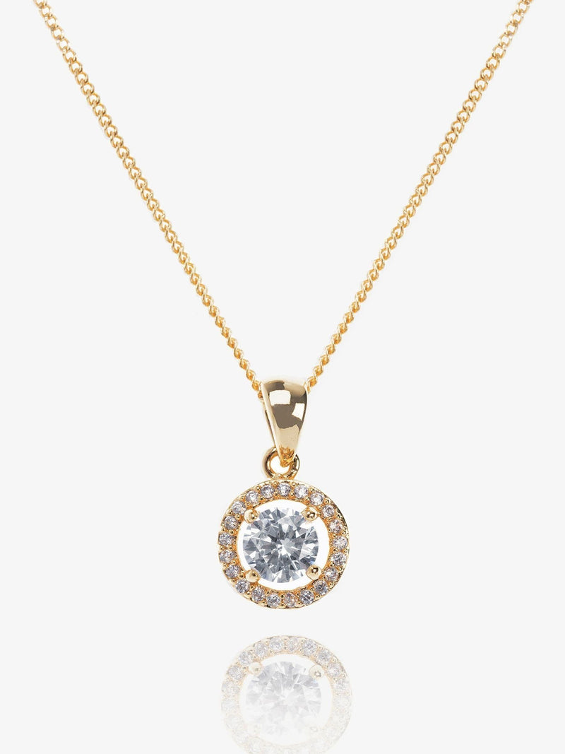 Ivory and Co Gold Balmoral Crystal Dainty Pendant 1.5cm, UK version