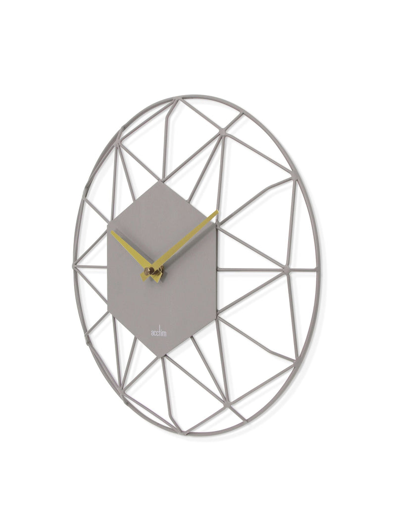 Acctim Owl Grey Alva wall clock 30cm - British product