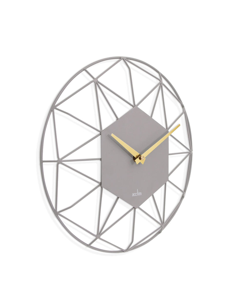 Acctim Owl Grey Alva wall clock 30cm - British product