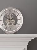 Acctim Silver Skeleton Mantel Clock 14cm - British product