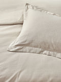 Waffle textured cotton duvet cover set (British brand)