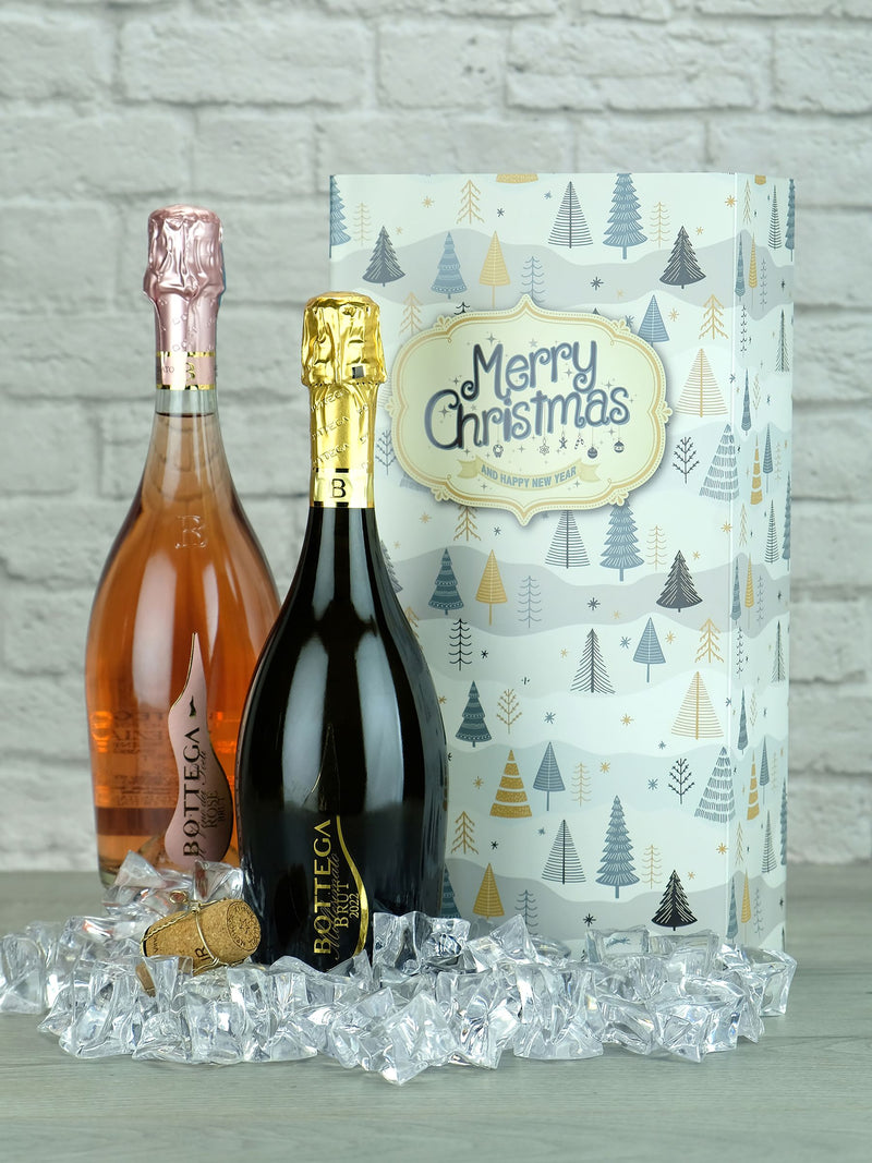 LeBonVin Bottega Wine Sparkling Duo Merry Christmas Gift