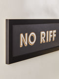 No Riff Raff framed wall art Black/Gold 12x80x2cm - British product