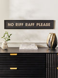 No Riff Raff framed wall art Black/Gold 12x80x2cm - British product