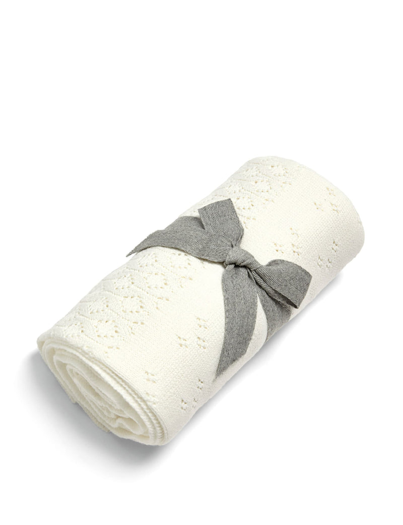 Knitted Pointelle Shawl