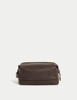 Autograph Leather Pebble Grain Washbag Travel Toiletry Bag 25x15.5x13 cm