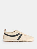 M&S leather stripe trainers with contrast stripe, UK version