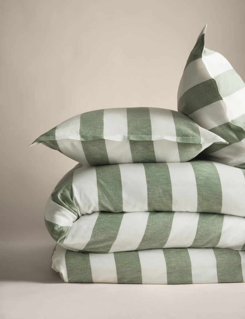 Linen Blend Striped Single Bedding Set, UK version