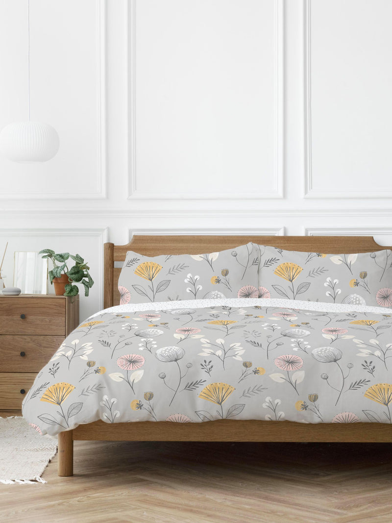 Copenhagen Home Silver Olia Duvet Cover and Pillowcase Set